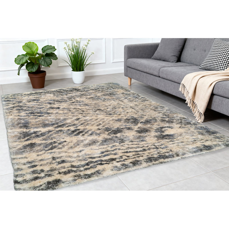 Tapis crème / gris Loretta, Rectangle 7 pi 10 po x 10 pi 10 po