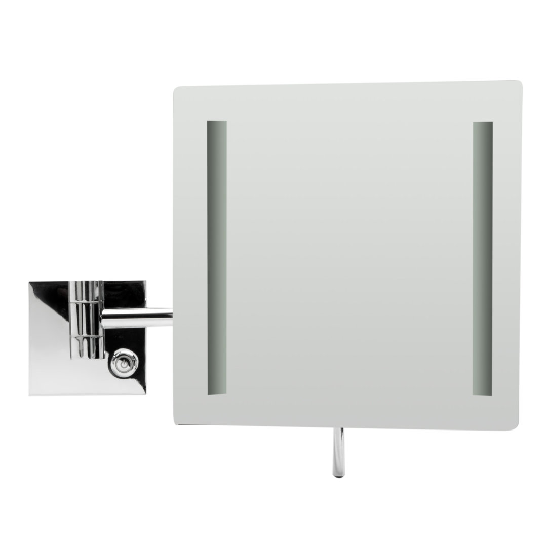 Wall Mount Square Frameless Lighted Magnifying Makeup/Shaving Mirror Alfi Brand