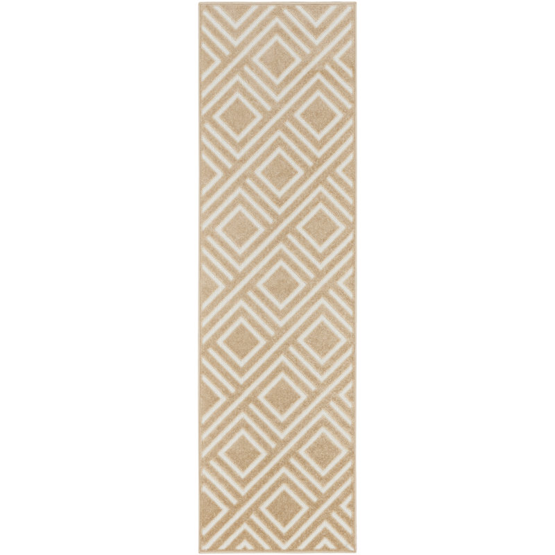 Ebern Designs Garp Taupe Modern Indoor Rug, Runner 2' x 6'