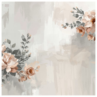 Coussins décoratifs à motif floral beige