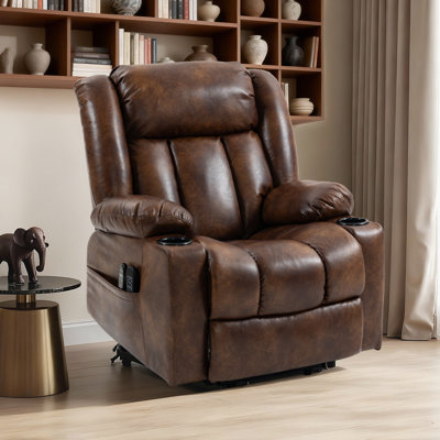 Repose-pieds double inclinable à double moteur avec porte-gobelet chauffant et port USB