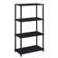 Bibliothèque noire avec 4 tablettes - Améliore votre espace de lecture avec une largeur de 44,5 pouces et un grand espace de présentation-128995436