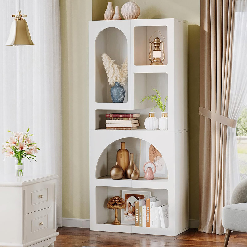 Bibliothèque géométrique arquée à 5 tablettes
