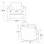Fauteuil d'appoint pivotant 42,5 po avec revêtement en chenille-1966984990