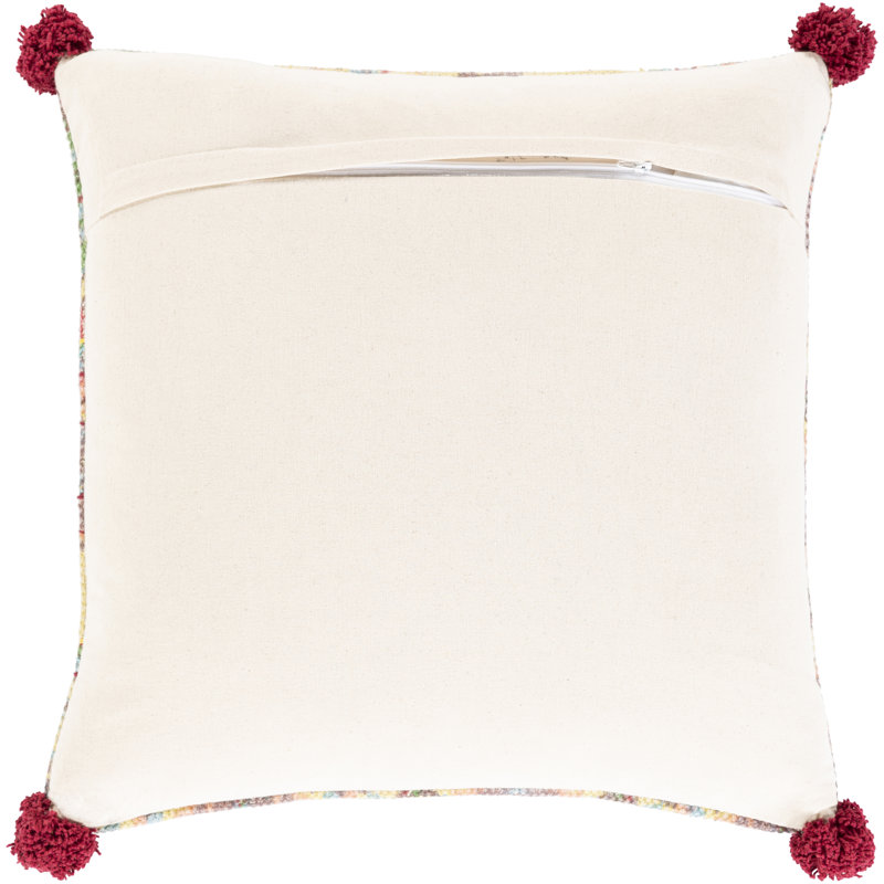 Cotton Floral 20'' Throw Pillow Cover