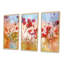 Jolies fleurs de coquelicot au soleil - ensemble de 3 toiles encadrées florales-1264490836-1264490839