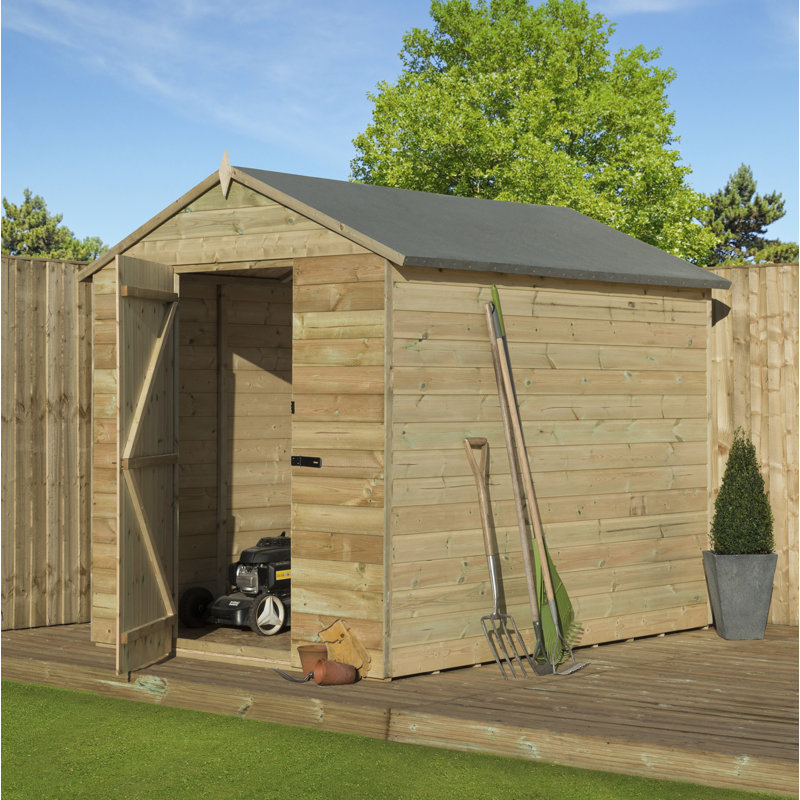 Premier Apex Shiplap Wooden Shed, 5ft. W x 8ft. D