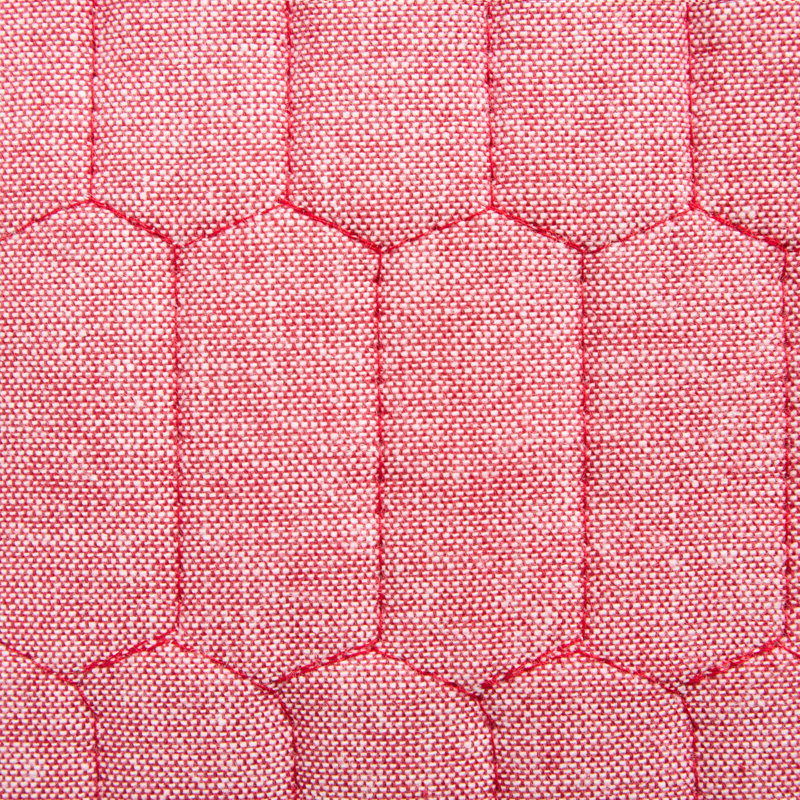 Ensemble de 2 porte-casseroles matelassés en chambray matelassé MARTHA STEWART 7 po x 10 po, Rouge