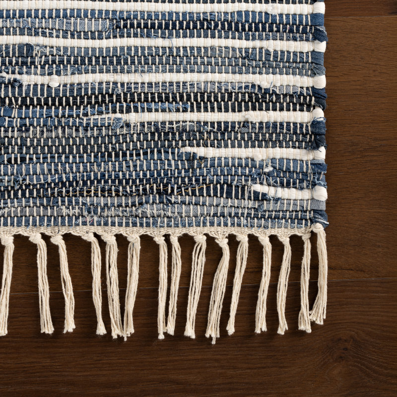 Dira Denim Bohemian Diamond Rug, Runner 2'6" x 8'
