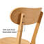 Ensemble de 2 chaises de salle à manger 100% bois massif de style Mid-Century avec dossier incurvé, chaise de cuisine avec patins réglables pour la salle à manger, la cuisine, le salon, le bureau, la couleur du bois naturel-1949400505