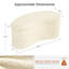 Banc de rangement incurvé beige en sherpa et lin Anease-1689370900