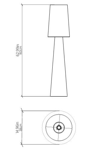 Cônica Floor Lamp, Sand