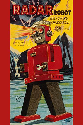 Radar robot-impression non encadrée, H 30 po x l 20 po