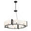Cloud Break 8 - Light Steel Chandelier