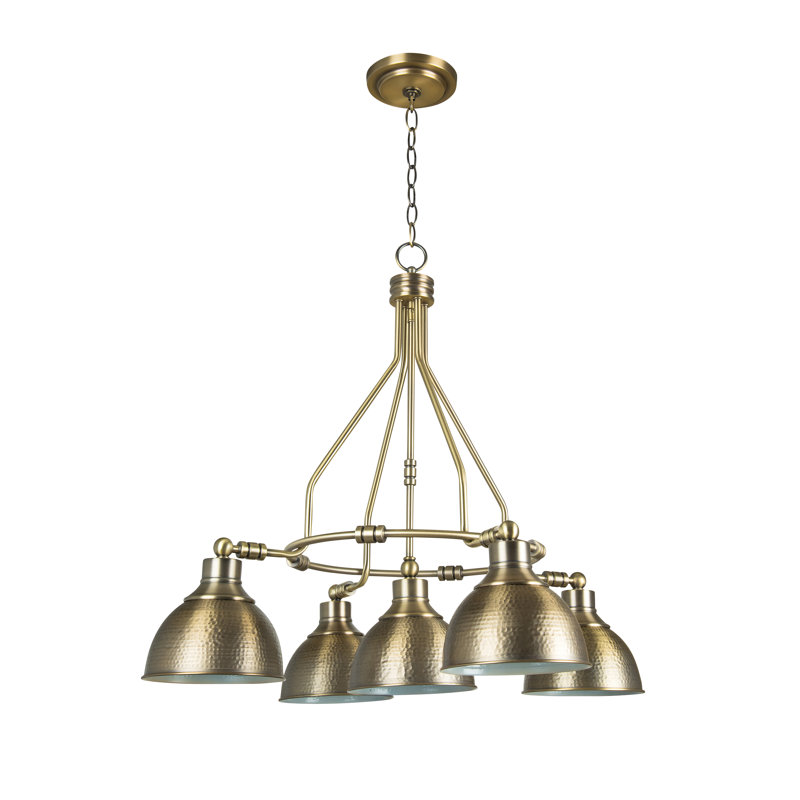 Lustre traditionnel / classique à 5 lumières Miramar, Laiton Legacy