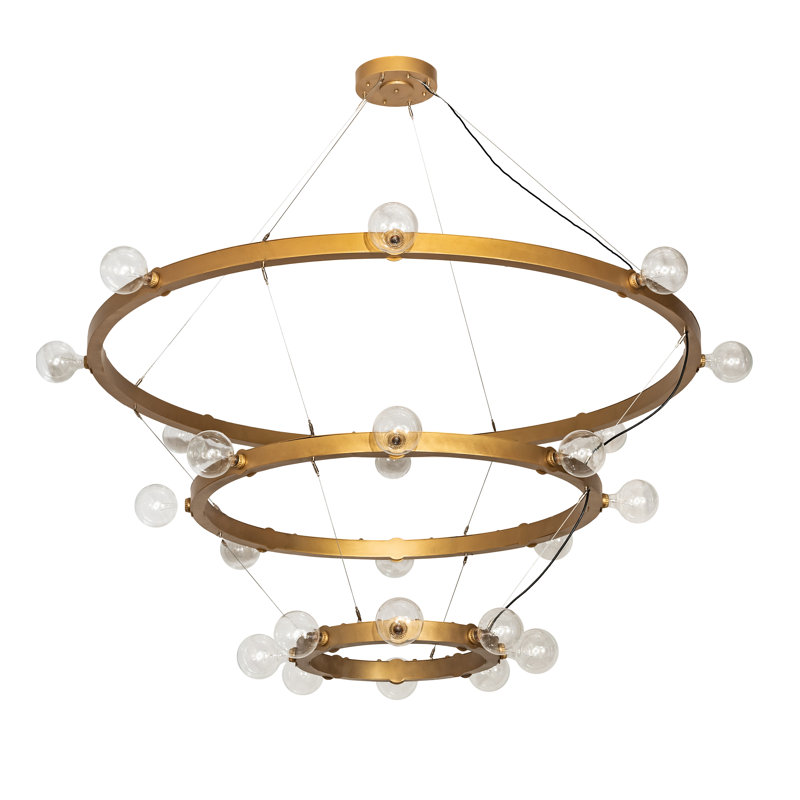 24 - Light Dimmable Tiered Chandelier