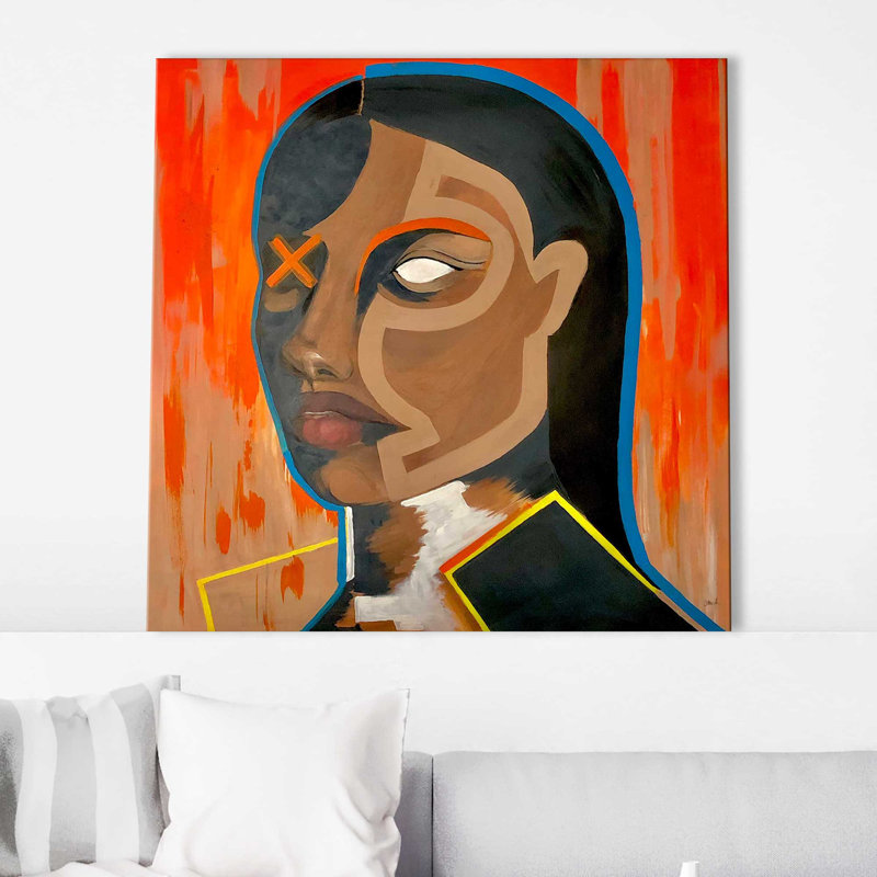 «Fearless (Square)» par Cassie Studios - Peinture, Toile tendue, H 24 po x l 24 po x P 1,5 po
