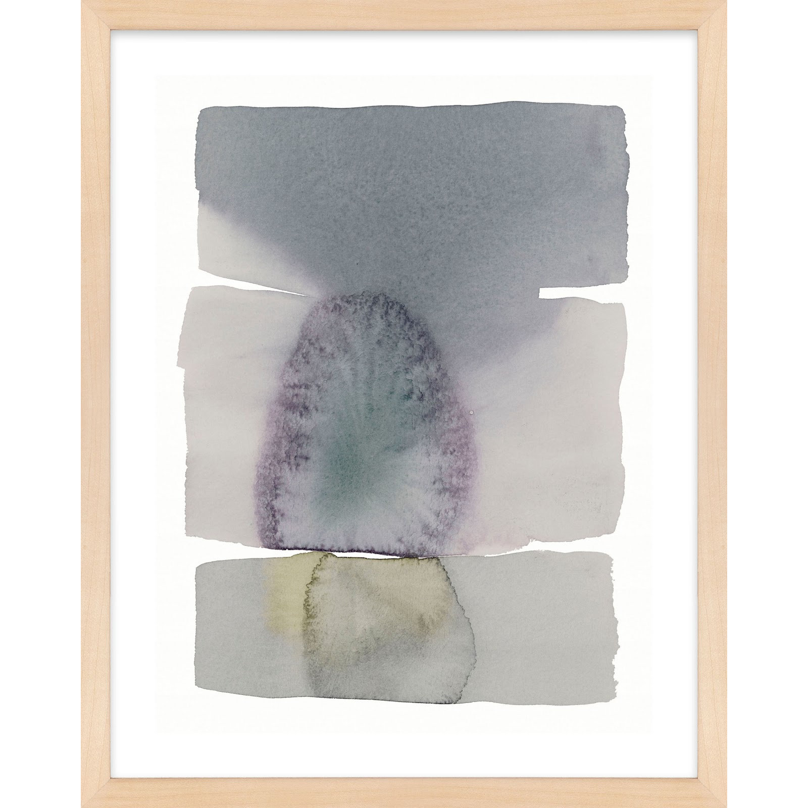 Gray On Gray 5 by Jacques Pilon, 20" H x 16" W, Brown Framed