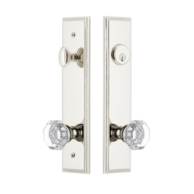 Ensemble d'entrée haut Carré, 2,375 po, Nickel poli