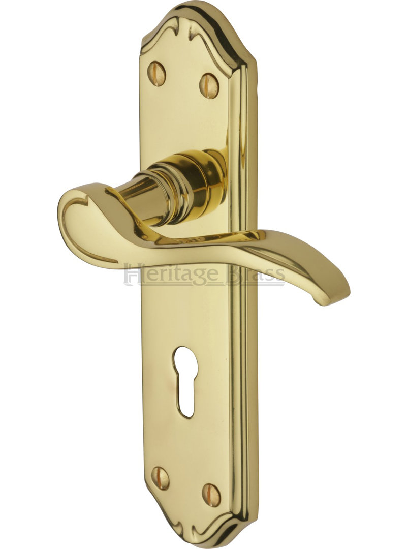 Heritage Brass Heritage Door Handle Lever Lock Verona Small Design
