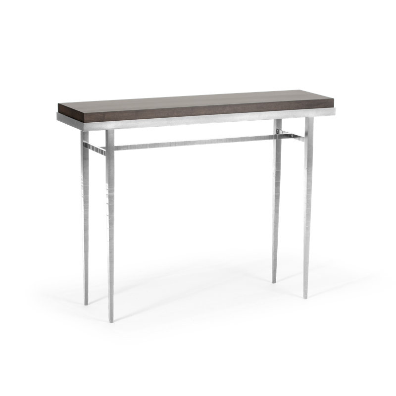 Wick Console Table, Sterling, 32" H x 42" W x 11.5" D, Gray