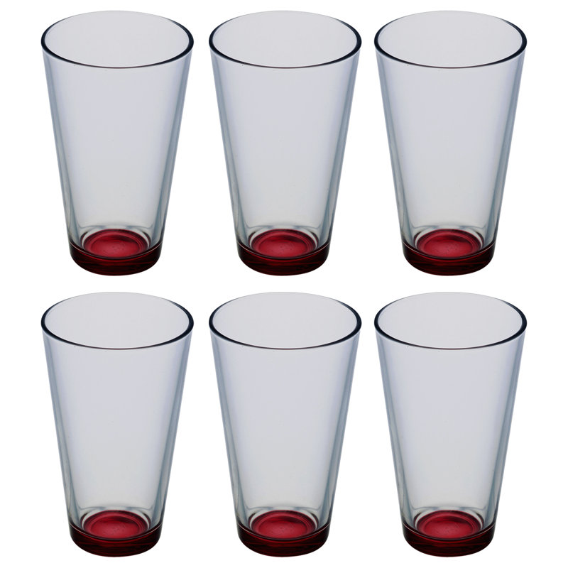 320ml Drinking Glass, 12, Red