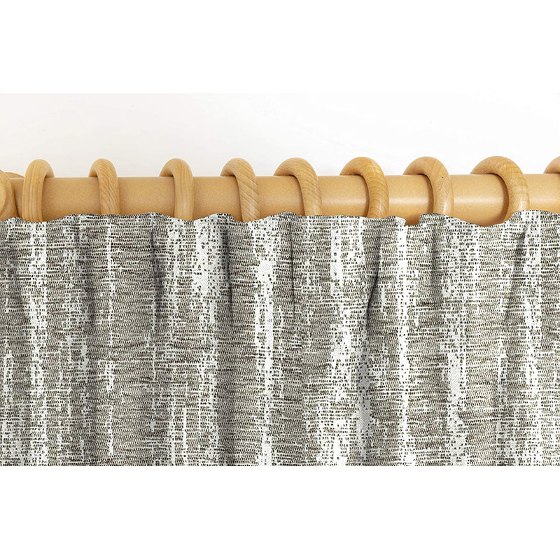 Argueta Blackout Curtain Pair, 116 W x 182 D cm, Charcoal Grey