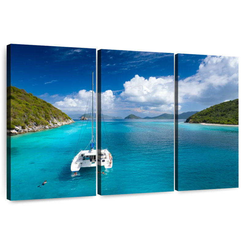 Mehar Lovango Cay Catamaran, 20" H x 33" W