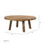 Table basse ronde avec plateau en bois massif