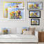 «Watercolor Multicolor Flowers Field», reproduction sur toile flottante-253559414-253559415
