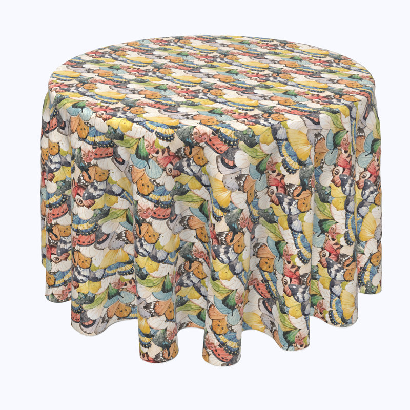 Geometric Round Tablecloth, 90" x 90"