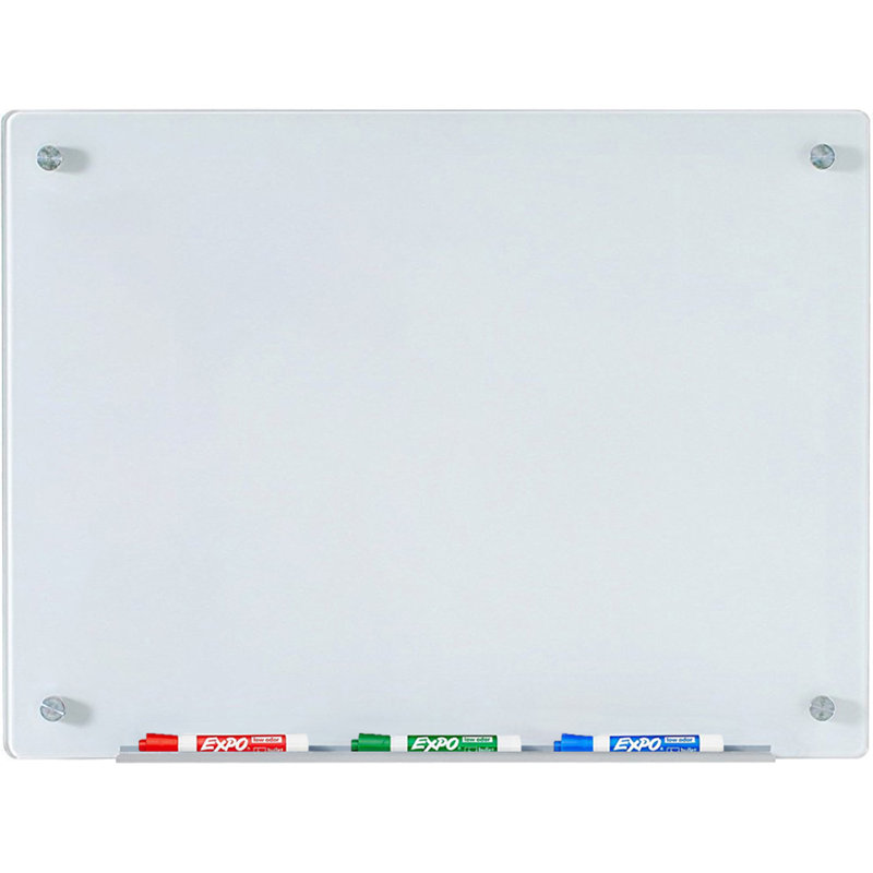 Audio-Visual Direct Non-Magnetic Glass Dry-Erase Board, 18" x 24"