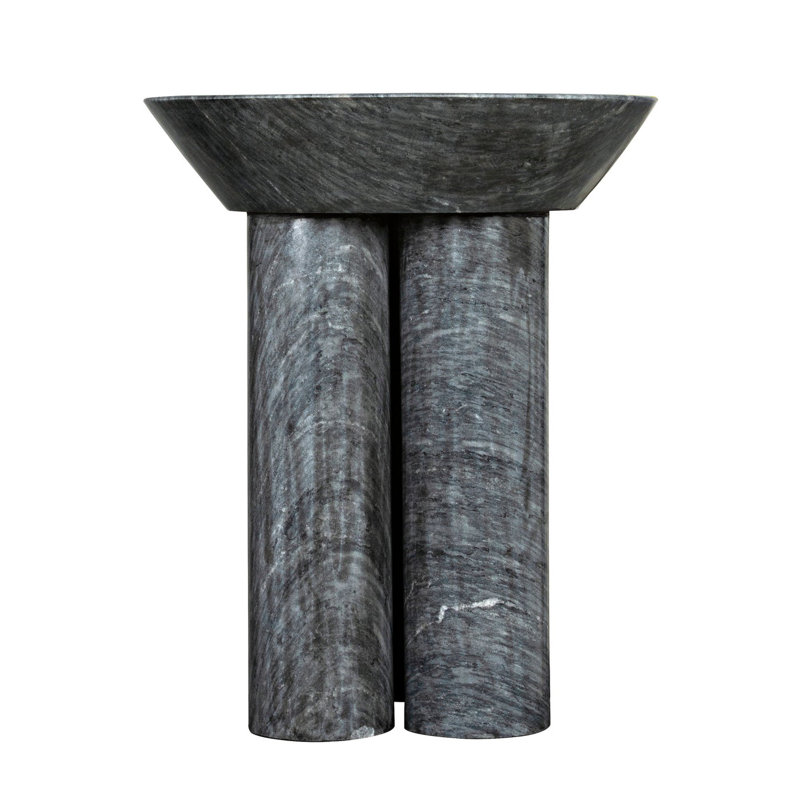 Nox Marble End Table, Black