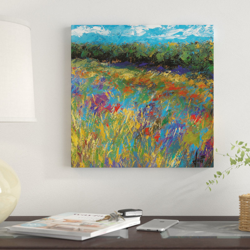 « one fine day », reproduction de peinture à l’acrylique, H 20 po x l 20 po x P 1,5 po, Bois
