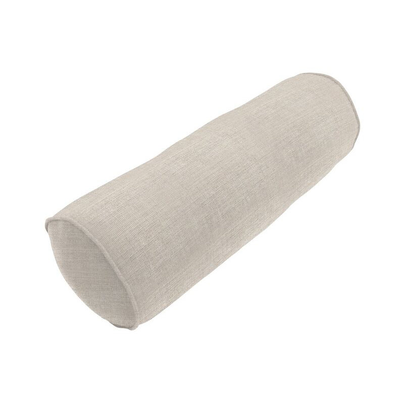 Sunbrella Single Piped Bolster Pillow, Cast Silver Sunbrella® Plainweave