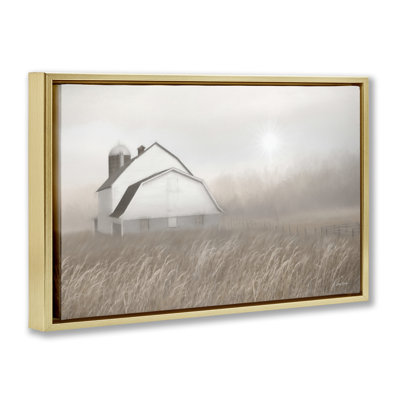 Windblown Farm Grasses Floater Canvas by Lori Deiter