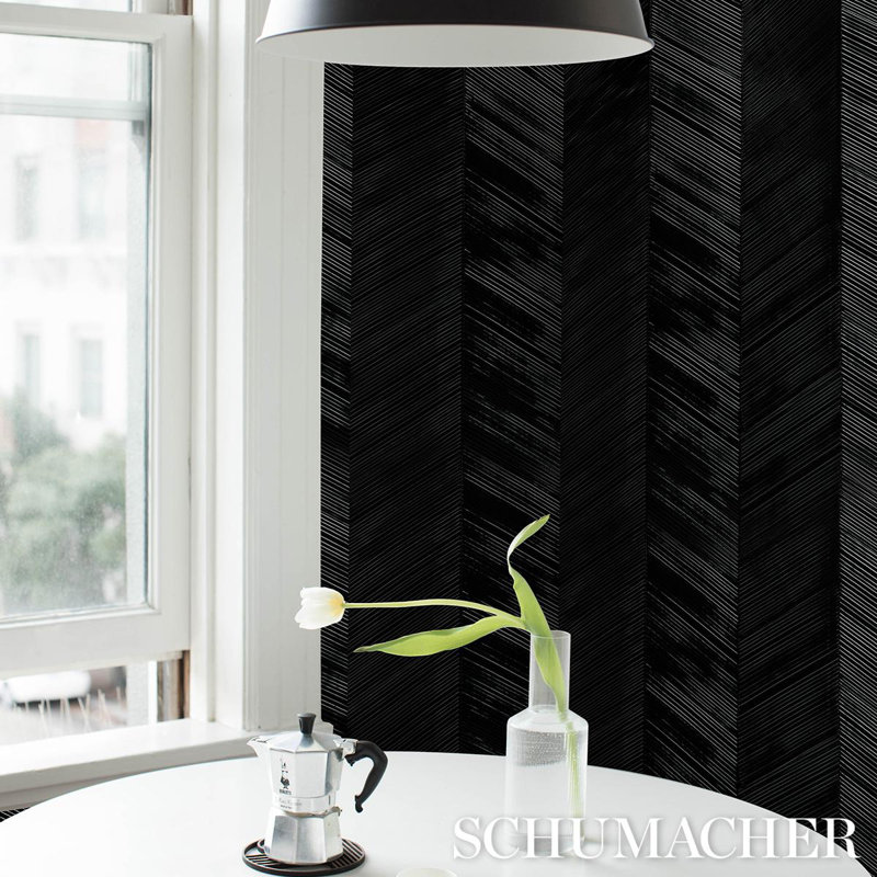 Chevron Texture Wallpaper, Onyx