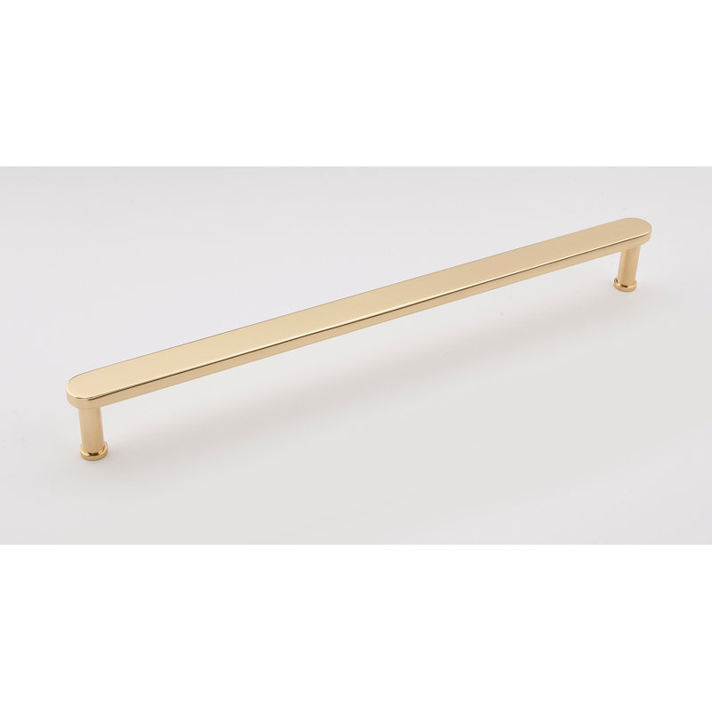Modern 12-Inch Solid Brass Bar Pull with Mounting Hardware