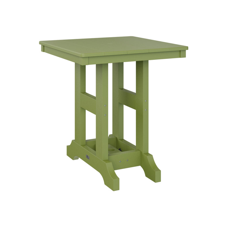 Table de bar carrée 28 po Berlin Gardens Garden Classic, Vert kiwi, H 39,5 po x l 28 po x P 28 po