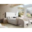 Fauteuil d'appoint Link en tissu ivoire Elite