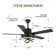 Halas 52'' Chandelier Fan Modern DIY Shade Ceiling Fan with Lights, 6-Speed Reversible Ceiling Fan with Remote