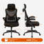 Chaise de bureau ergonomique en filet, grande et haute chaise d'ordinateur de 400 lb avec appui-tête réglable en 2 dimensions et accoudoirs rabattables-133292998