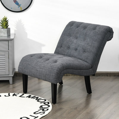 Chaise d'appoint rembourrée Abiha Canora Grey