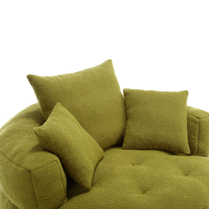 Canapé-lit simple Chenille, Boucle verte