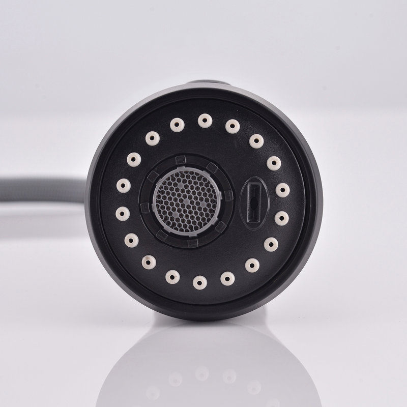 Robinet de cuisine à douchette extractible noir mat, commande tactile, poignée unique en laiton, économie d'eau, différents modes de jet
