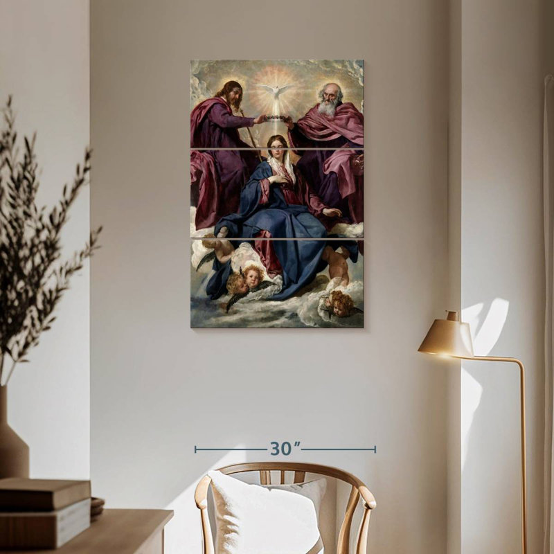 Leisha, couronnement de la Vierge 1635-36, H 57 po x l 36 po