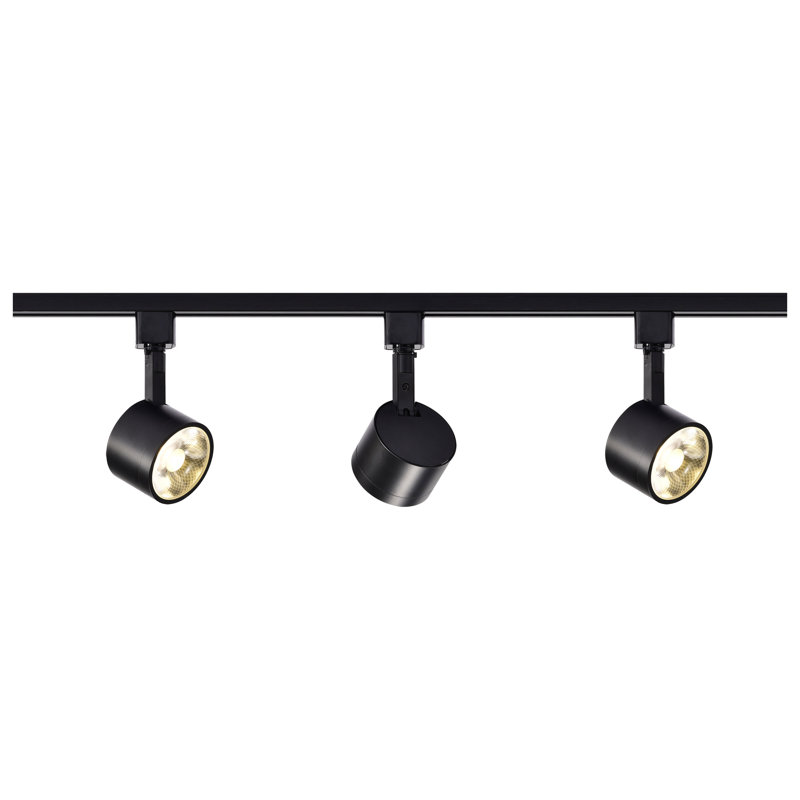 48.31'' 3 -Light Track Track Kit with Dimmable and Adjustable Head, Black