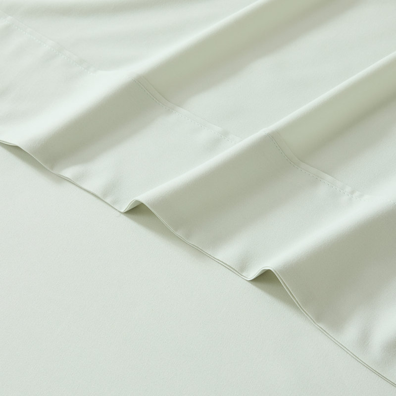Verona Solid Sheet Set, Queen Sheet Set with 4 Pilowcases, Green