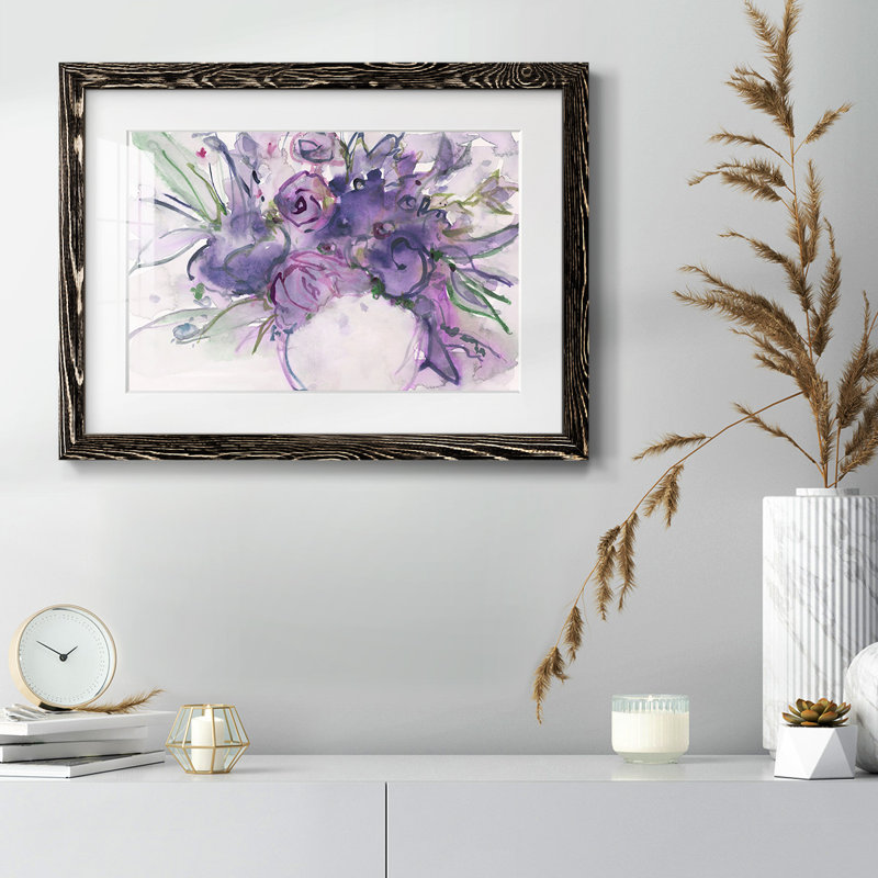 Lavande florale Splendor I, H 18 po x l 26 po x P 1,5 po, Noir