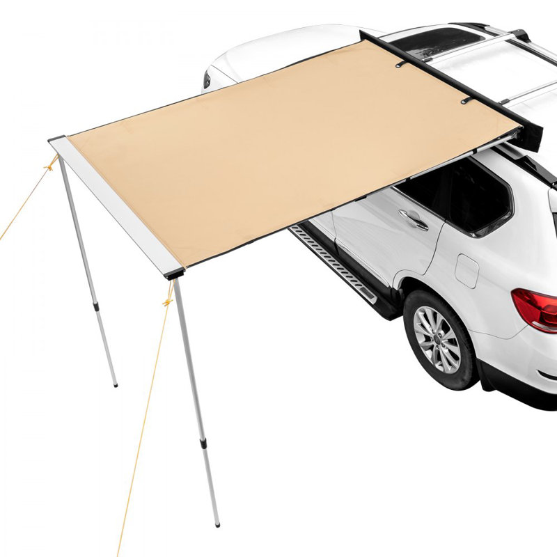 Car Side Awning, Large 6.6' x 8.2' Shade Coverage Vehicle Awning, 56.4" H x 98.4" W x 79.2" D 